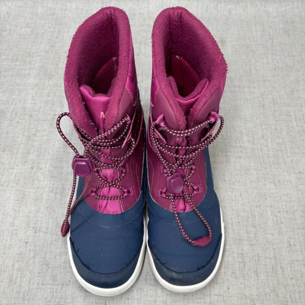 Merrell Snow Bank 2.0 Boots Waterproof Winter Boots Dark Berry Navy Big Kids 5